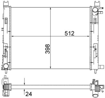 Радіатор охолоджування MAHLE / KNECHT CR 2166 001S