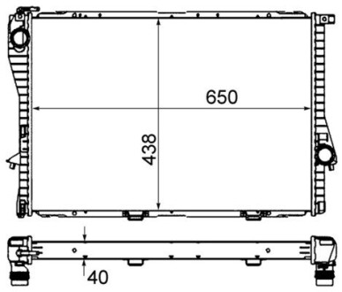 Радіатор охолодження двигуна E39/E38 2.0-4.4 95-04 MAHLE / KNECHT CR 295 000S (фото 1)