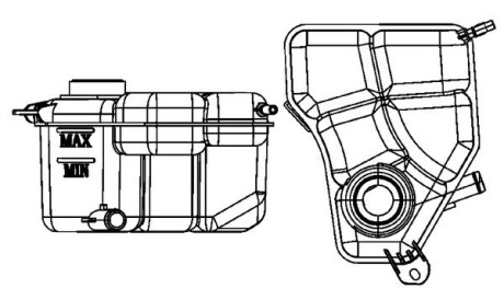 Бачок розширювальний Ford Fiesta 1.4/1.6 01-08/Fusion 1.25-1.6 02-12 MAHLE / KNECHT CRT 133 000S