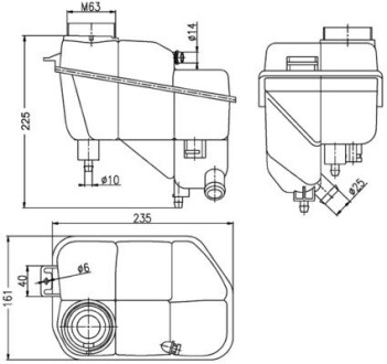 Расширительный бачёк MERCEDES CLS(C219)/E(W211,S211) "02-10 MAHLE / KNECHT CRT 202 000S