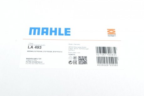 Фільтр салону Mahle Nissan MAHLE / KNECHT LA493