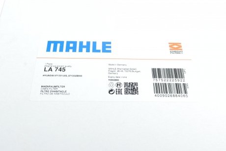 Фiльтр салону MAHLE / KNECHT LA745