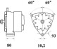 Генератор 28V 55A MAHLE / KNECHT MG 460 (фото 1)