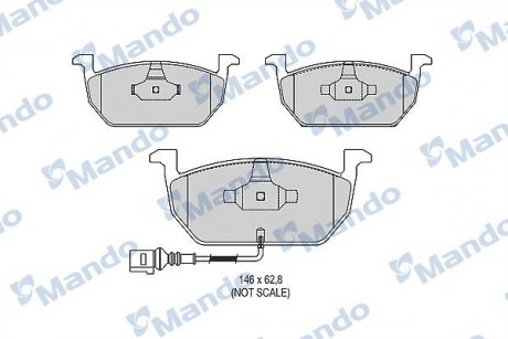 Колодки гальмові дискові передні MANDO MBF015291