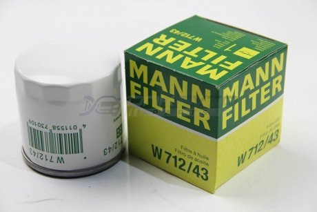 Фільтр мастил MANN W712/43 (фото 1)