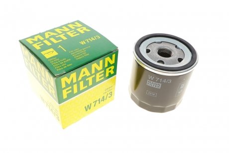 Фільтр масляний Opel Agila 1.0 12V, 1.2 16V 00.09- +ABS MANN W714/3