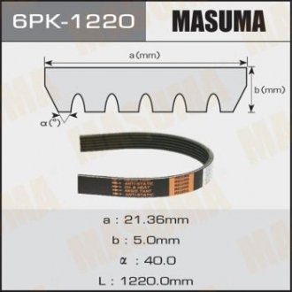 Ремень поликлиновой MASUMA 6PK1220