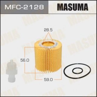 Фільтр масляний (вставка) Toyota Auris, Corolla, Yaris (08-) (MFC-2128) MASUMA MFC2128