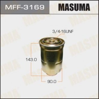 Фильтр топливный Mitsubishi L 200 (08-), Pajero (07-), Pajero Sport (09-15)/ Toyota Avensis (03-08), Land Cruiser Prado (02-) Disel MASUMA MFF3169 (фото 1)