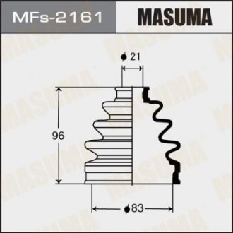 Пыльник ШРУСа (силикон)HONDA CR-V III (07-12), HYUNDAI GRANDEUR (05-11), KIA SPORTAGE (06-11) MASUMA MFs2161