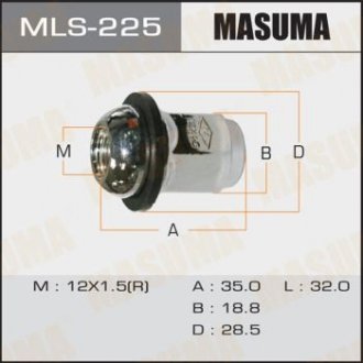 Гайка колеса MASUMA MLS225