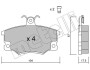 Комплект гальмівних колодок (дискових) Metelli 2200301 (фото 1)