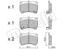 Комплект гальмівних колодок (дискових) Metelli 22-0196-0 (фото 2)