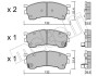 Комплект гальмівних колодок (дискових) Metelli 22-0223-1 (фото 2)