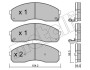 Комплект гальмівних колодок (дискових) Metelli 22-0374-0 (фото 1)