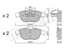 Комплект гальмівних колодок (дискових) Metelli 22-0666-2 (фото 1)