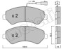 Комплект гальмівних колодок (дискових) Metelli 22-0709-1 (фото 1)