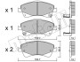 Комплект гальмівних колодок (дискових) Metelli 2208780 (фото 1)