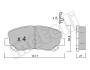 Комплект гальмівних колодок (дискових) Metelli 22-0969-1 (фото 1)