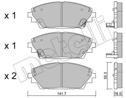 Комплект гальмівних колодок (дискових) Metelli 2209920