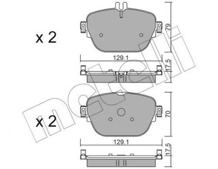 Комплект гальмівних колодок (дискових) Metelli 22-1138-0 (фото 1)