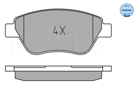 Комплект гальмівних колодок з 4 шт. дисків MEYLE 025 237 0718