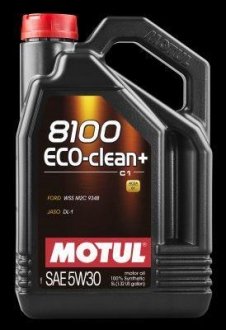 Масло моторное 5W-30 синтетика 5 л 8100 Eco-Clean + C1 MOTUL 101584