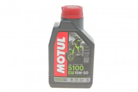 Олива 4T 5100 SAE 15W50 1L MOTUL 836711 (фото 1)