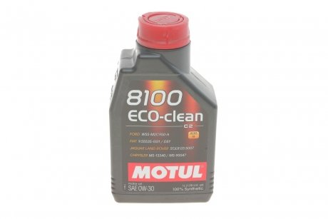 Масло моторное 8100 Eco-Clean 0W-30 (1 л) MOTUL 868011