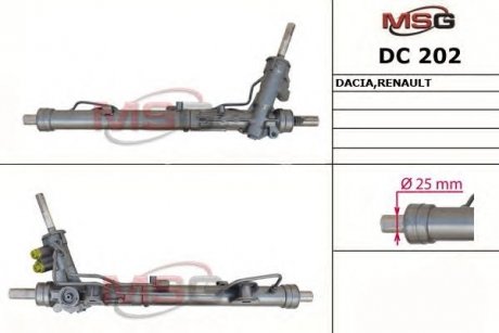 Рулевая рейка с ГУР новая DACIA Duster 2010-,RENAULT Duster 2010-,RENAULT Captur Kaptur 2.0 16V 2013 MSG DC202