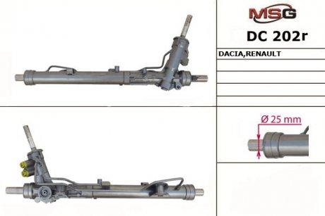 Рулевая рейка с ГУР восстановленная DACIA Duster 2010-,RENAULT Duster 2010- MSG DC202R