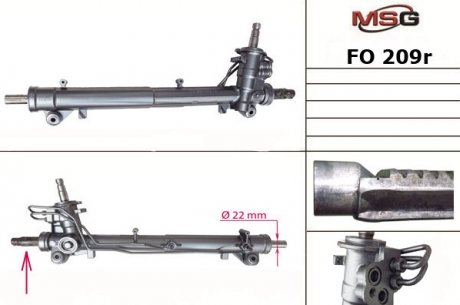 Рулевая рейка с ГУР восстановленная FORD FIESTA V (JH_, JD_) 01-09,FUSION (JU_) 02-09 MSG FO209R (фото 1)