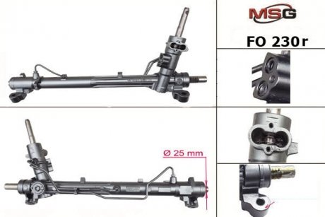 Рулевая рейка с ГУР восстановленная FORD FOCUS C-MAX 03-07,FOCUS II (DA_) 04- MSG FO230R (фото 1)