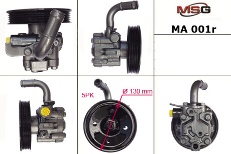 Насос ГУР восстановленный MAZDA 626 GE 1991-1997,MAZDA MX-6 1991-1997,MAZDA Xedos 6 1992-1997 MSG MA001R