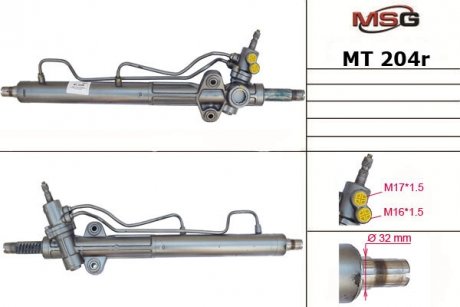 Рулевая рейка с ГУР восстановленная MITSUBISHI PAJERO III Canvas Top (V60, V70) 00-06 MSG MT204R