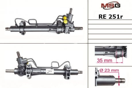 Рулевая рейка с ГУР восстановленная RENAULT Clio 1998-2005,RENAULT Symbol 2005- MSG RE251R