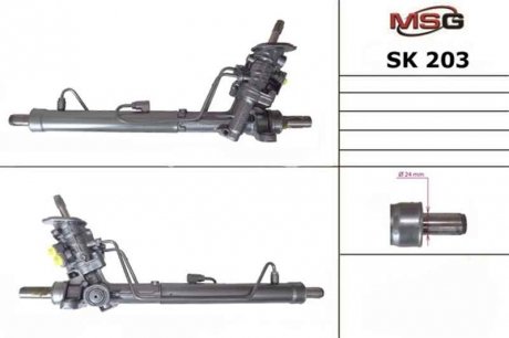 Рульова рейка з ГПК нова VW Polo 02-09, Skoda Fabia I 99-07, SEAT Cordoba 02-09 MSG SK203 (фото 1)