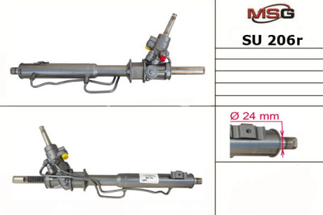 Рулевая рейка с ГУР восстановленная SUBARU Forester S10 1997-2002,SUBARU Impreza G10 1992-2002,SUBAR MSG SU206R (фото 1)