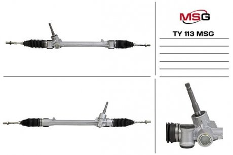 Рульова рейка без ГПК нова Toyota Yaris 05-12 MSG TY113