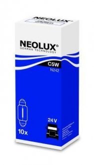 ЛАМПА C5W 24V 5W SV8.5-8 STANDARD UNV NEOLUX N242