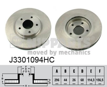 Гальмівний диск NIPPARTS J3301094HC