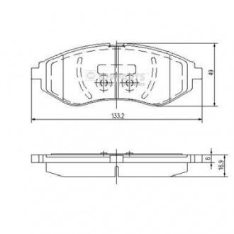 Гальмівні колодки NIPPARTS J3600911