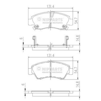 Гальмівні колодки NIPPARTS J3604034