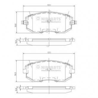 Гальмівні колодки NIPPARTS J3607015