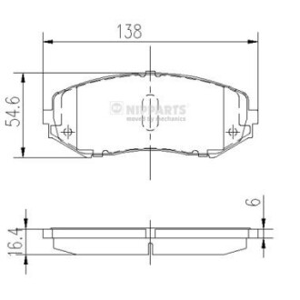 Гальмівні колодки NIPPARTS J3608029