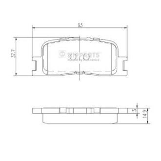 Гальмівні колодки NIPPARTS J3612024