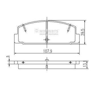 Гальмівні колодки NIPPARTS J3613002