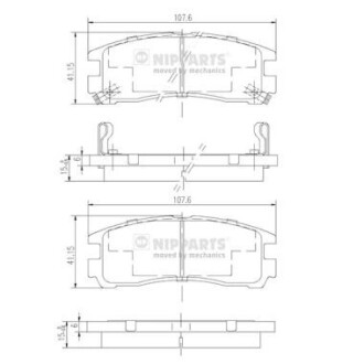 Гальмівні колодки NIPPARTS J3615003