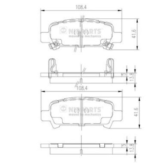 Гальмівні колодки NIPPARTS J3617002