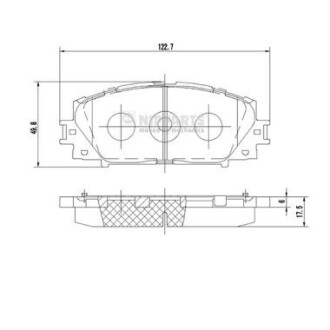 Гальмівні колодки NIPPARTS N3602127